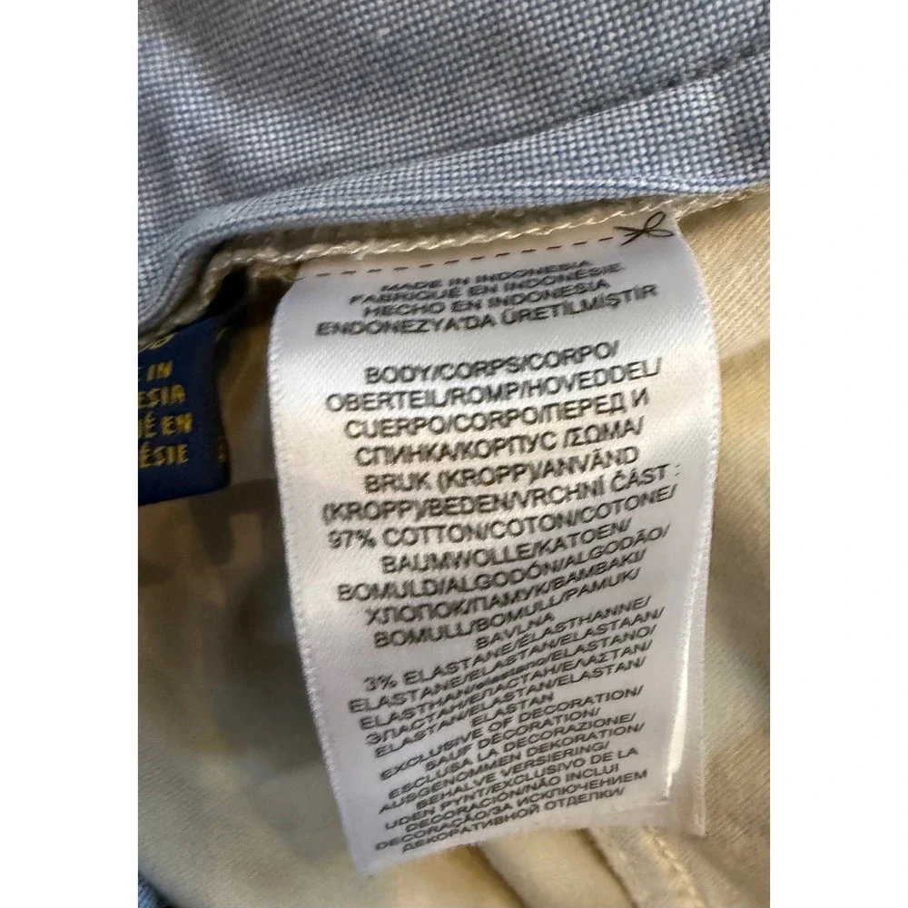Polo Ralph Lauren Mens Stretch Classic Fit Chino Shorts Tan Khaki Size 50B 50G
